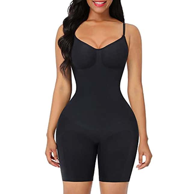 FeelinGirl Body Shaper Tummy Control Shapewear Plus Size Seamless Full Waist  Trainer Butt Lifter Bodysuit Back Support Black M/L, Now 49% Off