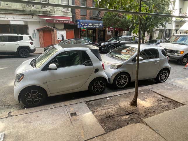 Cars on the streets of New York.