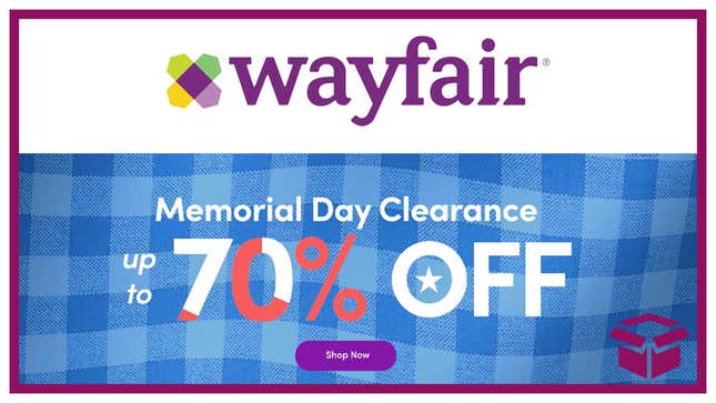 Image for article titled Wayfair&#39;s Memorial Day Sale – Up to 70% Off!