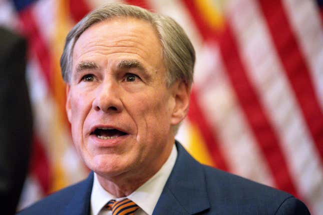 Texas Governor Greg Abbott speaks during a press conference where he signed Senate Bills 2 and 3 at the Capitol on June 8, 2021 in Austin, Texas.