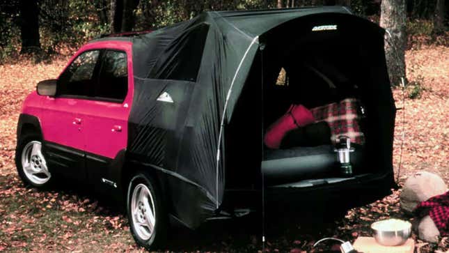 Image for article titled Turn Your Cayenne Into A Pontiac Aztek With Porsche’s New Canopy Tent