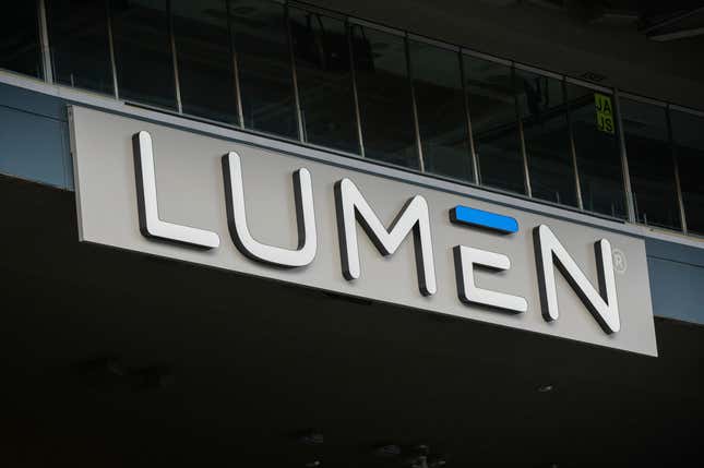 close up of Lumen logo displayed at Lumen Field