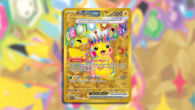 Pikachu ex Gold.