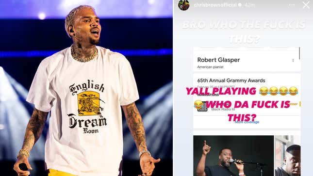 Chris Brown Melted Down Online Over Losing a Grammy