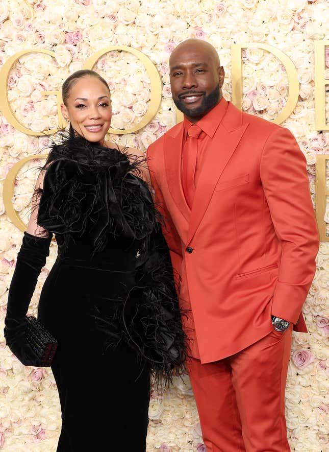 Pamela Chestnut and Morris Chestnut attend the 82nd Annual Golden Globe Awards at The Beverly Hilton on January 05, 2025 in Beverly Hills, California.