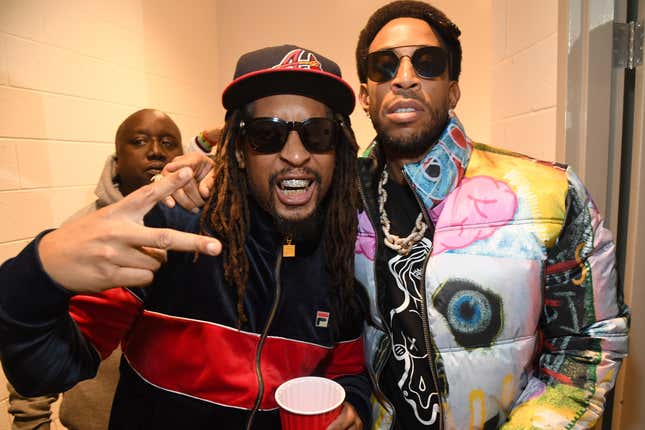 Lil Jon and Ludacris pose backstage during Bud Light Super Bowl Music Fest / EA SPORTS BOWL at State Farm Arena on January 31, 2019 in Atlanta, Georgia.