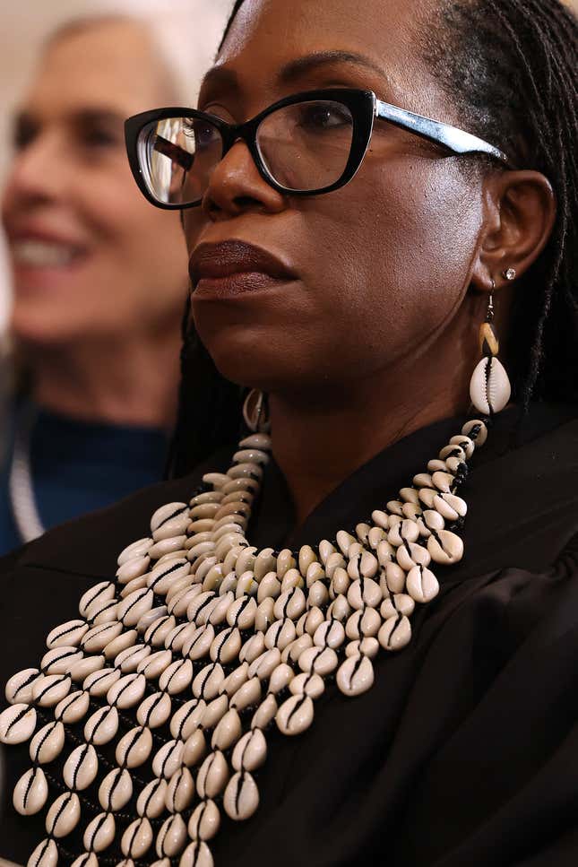Image for article titled The Mystery Behind the Collar Justice Ketanji Brown Jackson Wore to the Inauguration