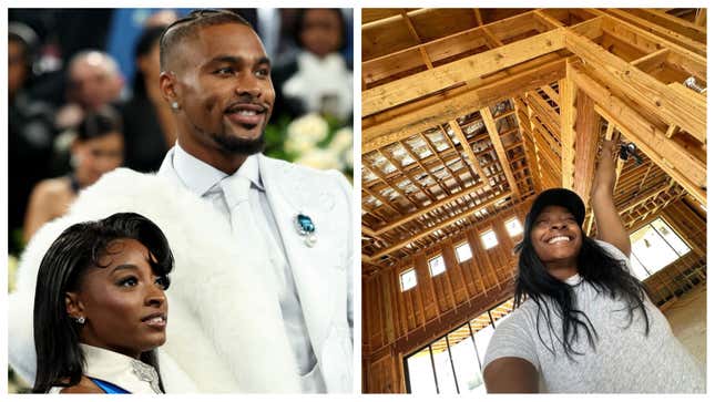 Image for article titled Inside Simone Biles, Jonathan Owens In-Progress Texas Lakeside Mansion