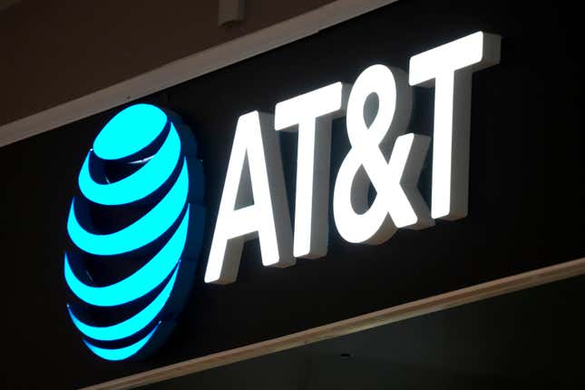 FILE - An AT&amp;T sign is seen at a store in Pittsburgh, Monday, Jan. 30, 2023. AT&amp;T said, Saturday, March 30, 2024, it has begun notifying millions of customers about the theft of personal data recently discovered online. (AP Photo/Gene J. Puskar, File)