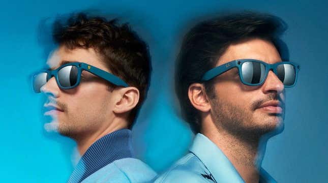 Image for article titled Make The Scuderia Ferrari Drivers LiveStream The Race From Their Co-Branded Meta RayBans