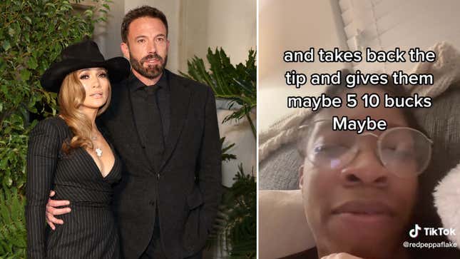 Image for article titled Sounds Like JLo and Ben Affleck Are Pretty Stingy Tippers, Despite Being Quite Rich