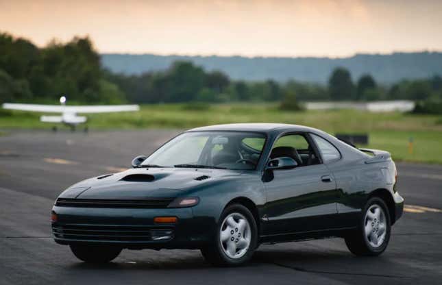 A green 1991 Toyota Celica All-Trac Turbo