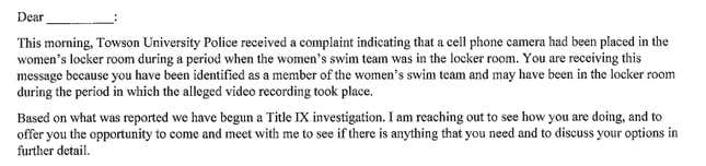 Image for article titled How Towson University Handled Its Locker Room Recording Scandal