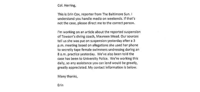 Image for article titled How Towson University Handled Its Locker Room Recording Scandal