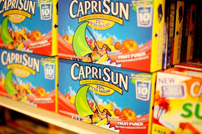 business new tamfitronics Boxes of Capri Sun juice sit on shelves at a grocery store in San Diego, California.