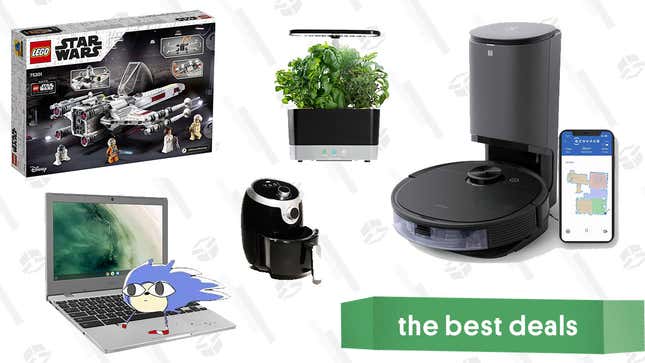 Image for article titled Thursday&#39;s Best Deals: Samsung Chromebooks, LEGO Star Wars X-Wing Kit, AeroGarden Harvest, Yedi Mini Air Fryer, Deebot N8 Pro+ Robot Vacuum/Mop, and More