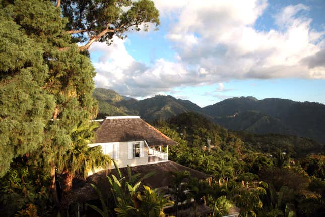 Perched 3,100 feet above sea level in the Blue Mountains and 30 minutes from the airport, Strawberry Hill Hotel and Spa offers an enchanting mix of rich Jamaican heritage balanced by healthy conscious living in the Blues Mountains on December 22, 2011 Jamaica.