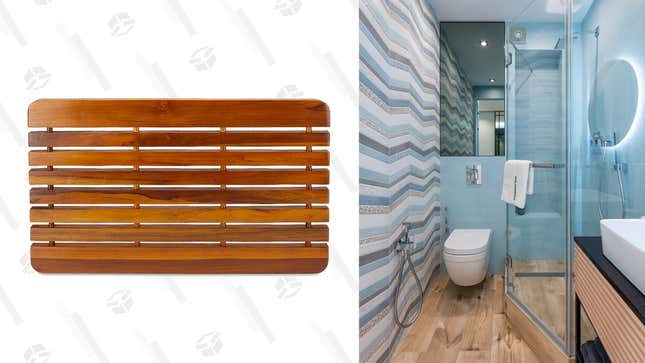 Emanuelle Teak Shower Mat | $62 | 30% Off | Wayfair