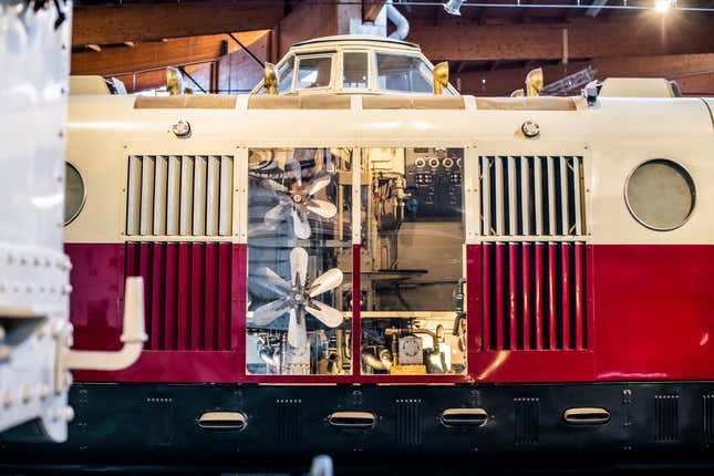 Bugatti Autorail train in a museum
