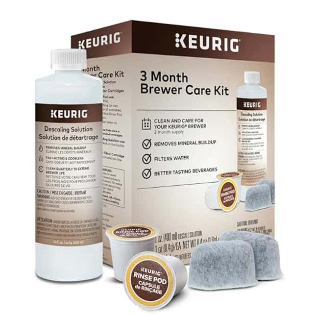 Image for article titled Keurig 3-Month Brewer Maintenance Kit Includes Descaling Solution, Now 35% Off