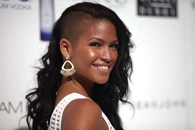 Cassie arrives at the White Party hosted by Sean “Diddy” Combs and Ashton Kutcher to help raise awareness for Malaria No More held at a Private Residence on July 4, 2009 in Beverly Hills, California.