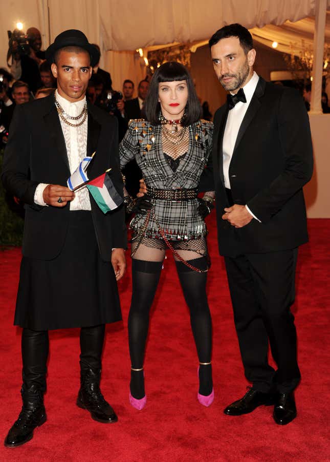 Brahim Zaibat, Madonna, and Riccardo Tisci.