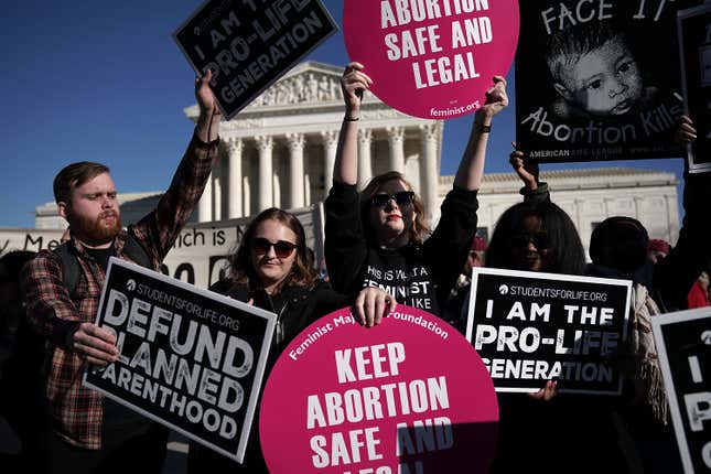 Vice president Kamala Harris is following Biden’s announcement with a reproductive freedom rally.