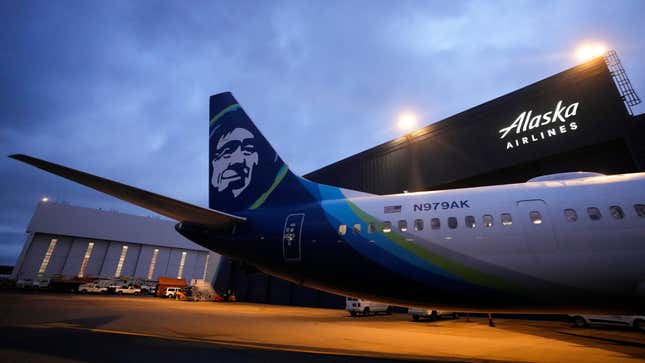 An Alaska Airlines aircraft