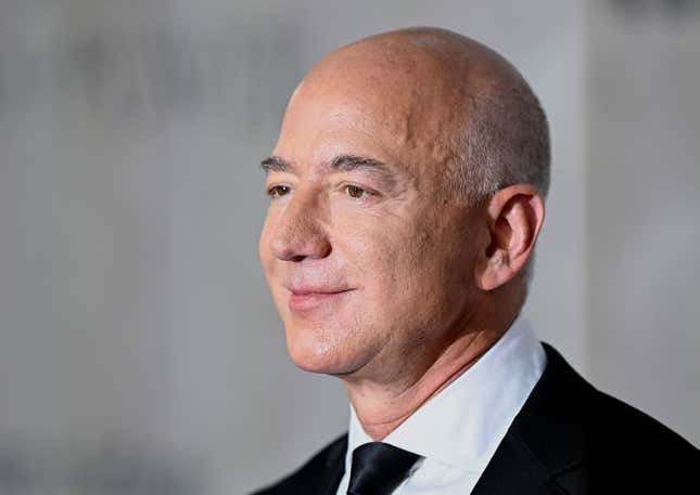 side-profile of Jeff Bezos