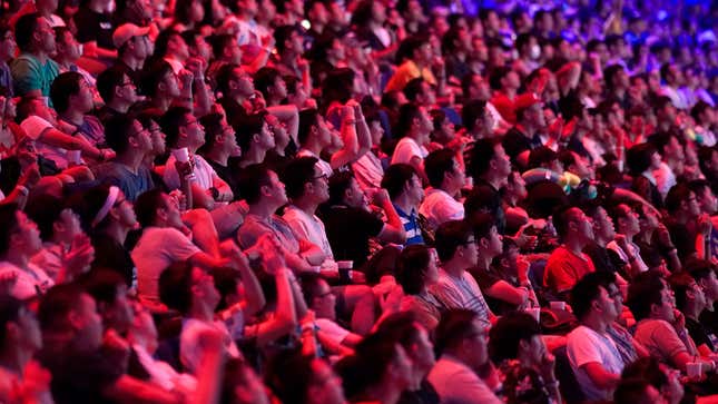 Crowd of spectators at the 2019 International held in China. 