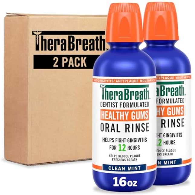 Image for article titled TheraBreath Healthy Gums Mouthwash Clean Mint, Now 43% Off