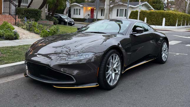 Front 3/4 view of an Aston Martin Vantage 007 Edition