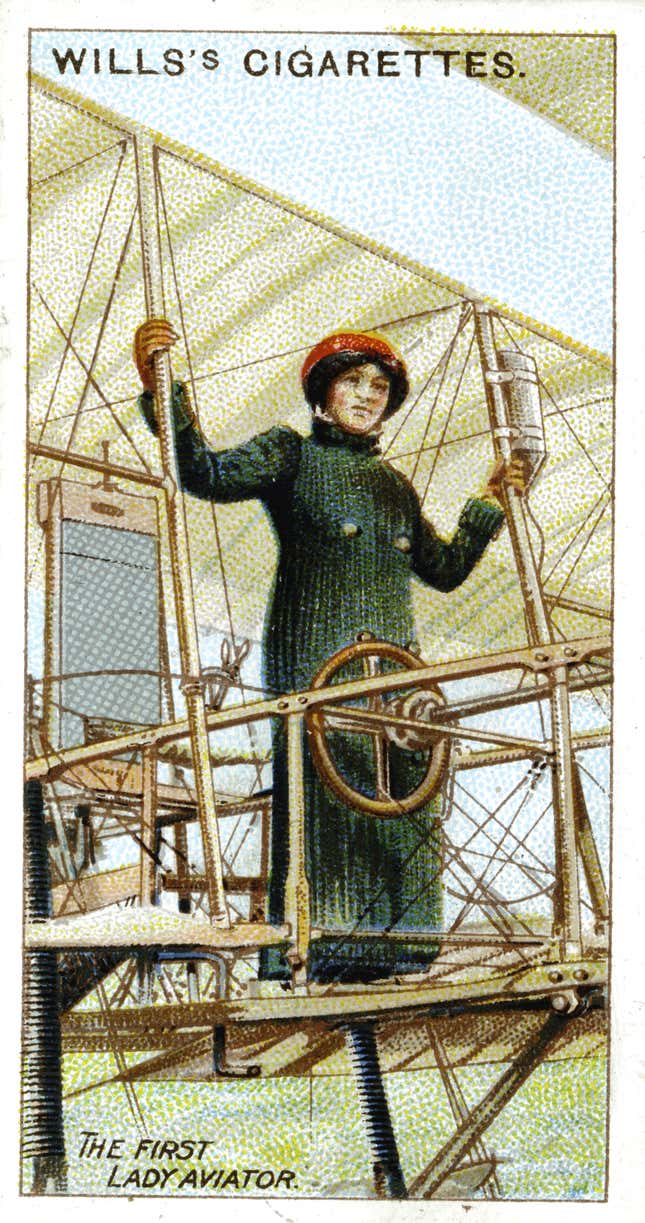 Image for article titled 11 Gorgeous Collectible Cards of Flying Machines From Over a Century Ago