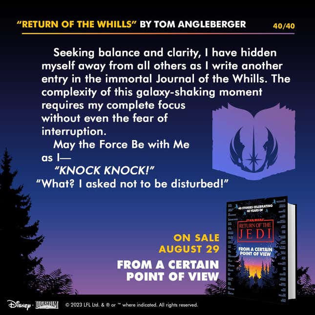 Image for article titled Return of the Jedi&#39;s 40th Anniversary Anthology Stars Anakin, Ewoks, and Dexter Jettster
