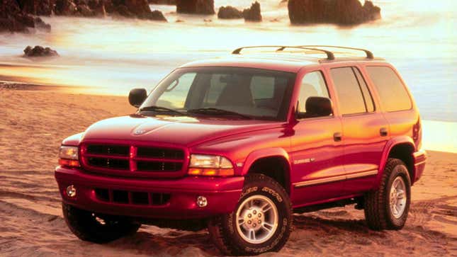 A red Dodge Durango SUV