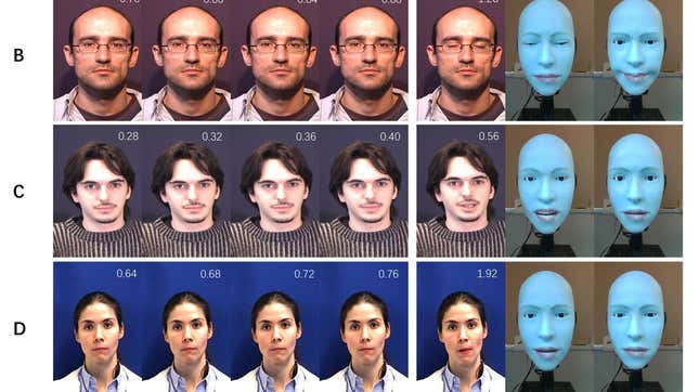 Image for article titled Researchers Develop Horrifying Face-Mimicking Robot