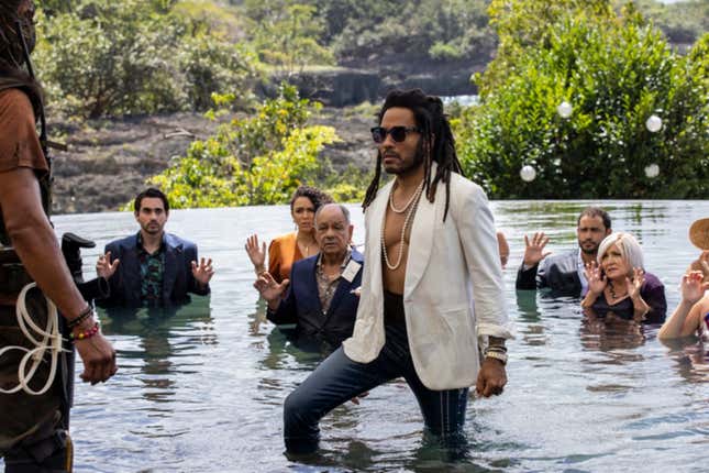 Image for article titled EXCLUSIVE: Lenny Kravitz is the Most Charming Ex Ever in Shotgun Wedding Clip