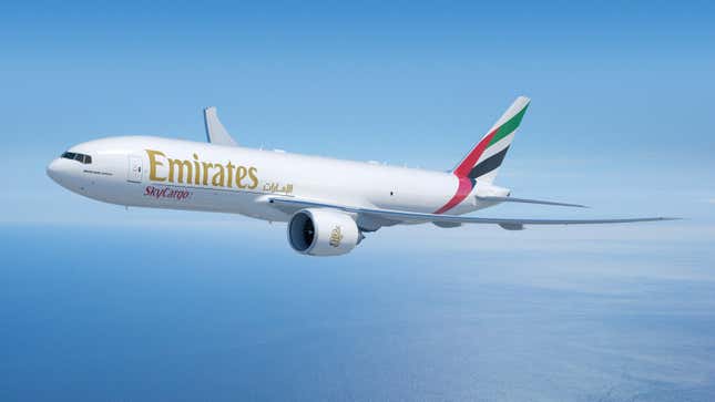 An Emirates SkyCargo plane