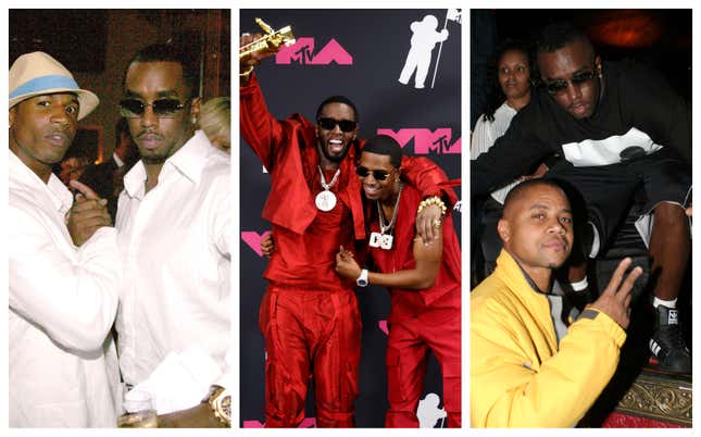 Diddy abgebildet mit Stevie J, Christian „King“ Combs und Cuba Gooding Jr.