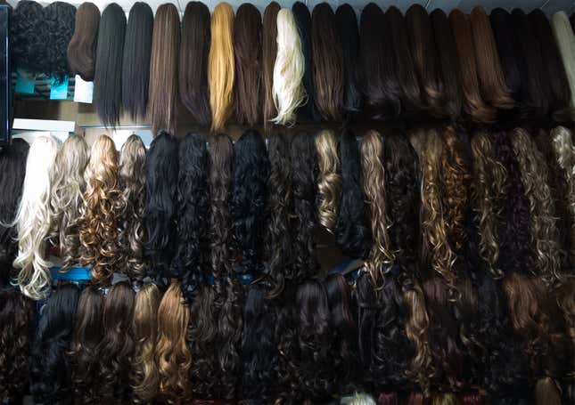 Synthetic wigs outlet material