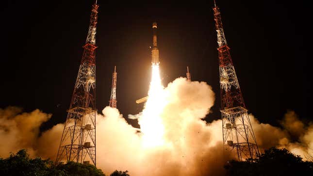 Launch of the GSLV-F10 rocket on August 12, 2021.