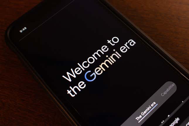 Google Gemini displayed on a phone