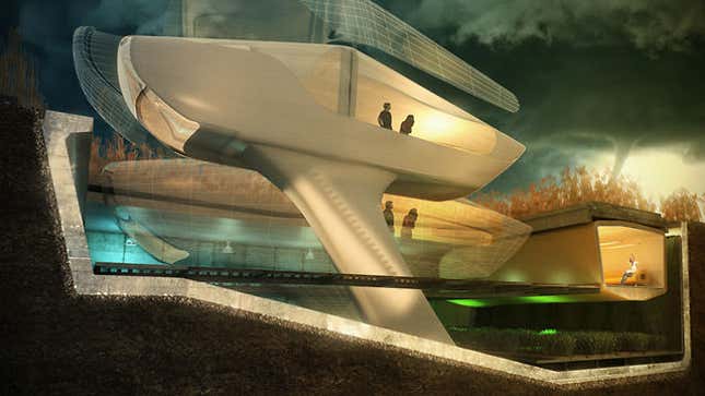 Kinetic tornado-proof houses could duck underground