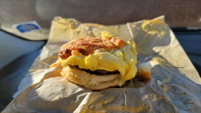 Bojangles sausage egg and cheese biscuit