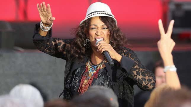 Kim Sledge of Sister Sledge performs during Classic Open Air at Gendarmenmarkt on July 9, 2018 in Berlin, Germany.