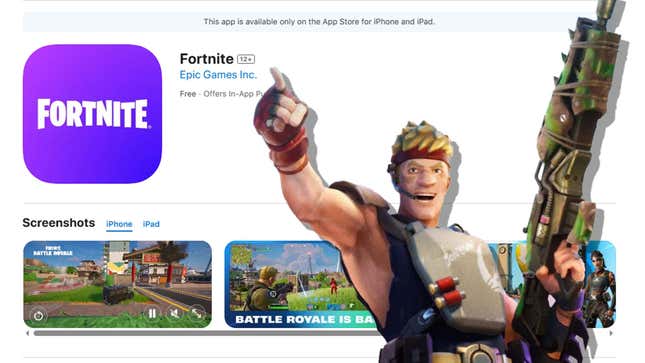 Image for article titled Fortnite Is Back On The US App Store After Nearly Five Years Away