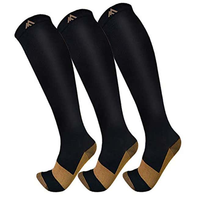 Image for article titled FuelMeFoot 3 Pack Copper Compression Socks, Now 29% Off