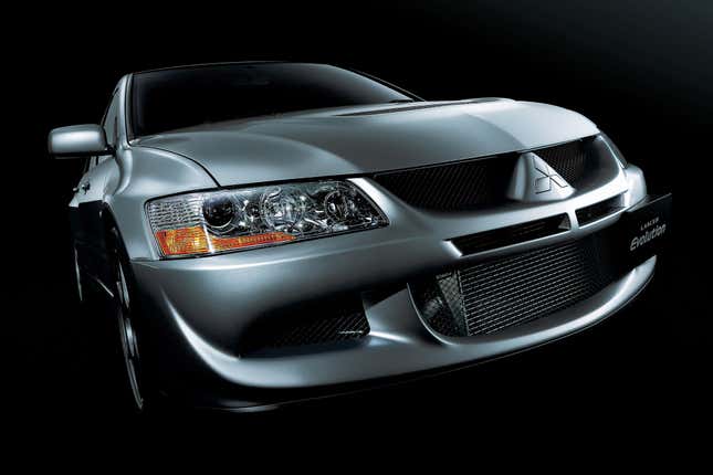 Gray Mitsubishi Lancer Evolution XIII front view