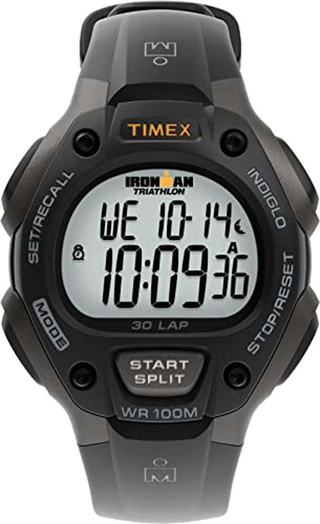 Timex Men’s T5E901 Ironman Classic 30 Gray/Black Resin Strap Watch, Now 33% Off