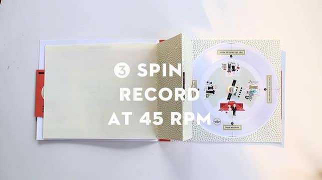 Wedding Invite Folds Into Working Paper Record Player